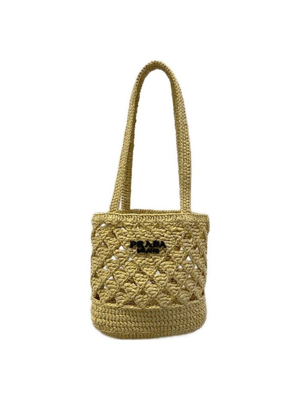 Prada Shoulder Bag Beige Basket